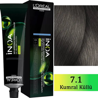 L'Oreal Professionnel Inoa Ammonia-Free Hair Color 7.1 Ash Blonde 60g