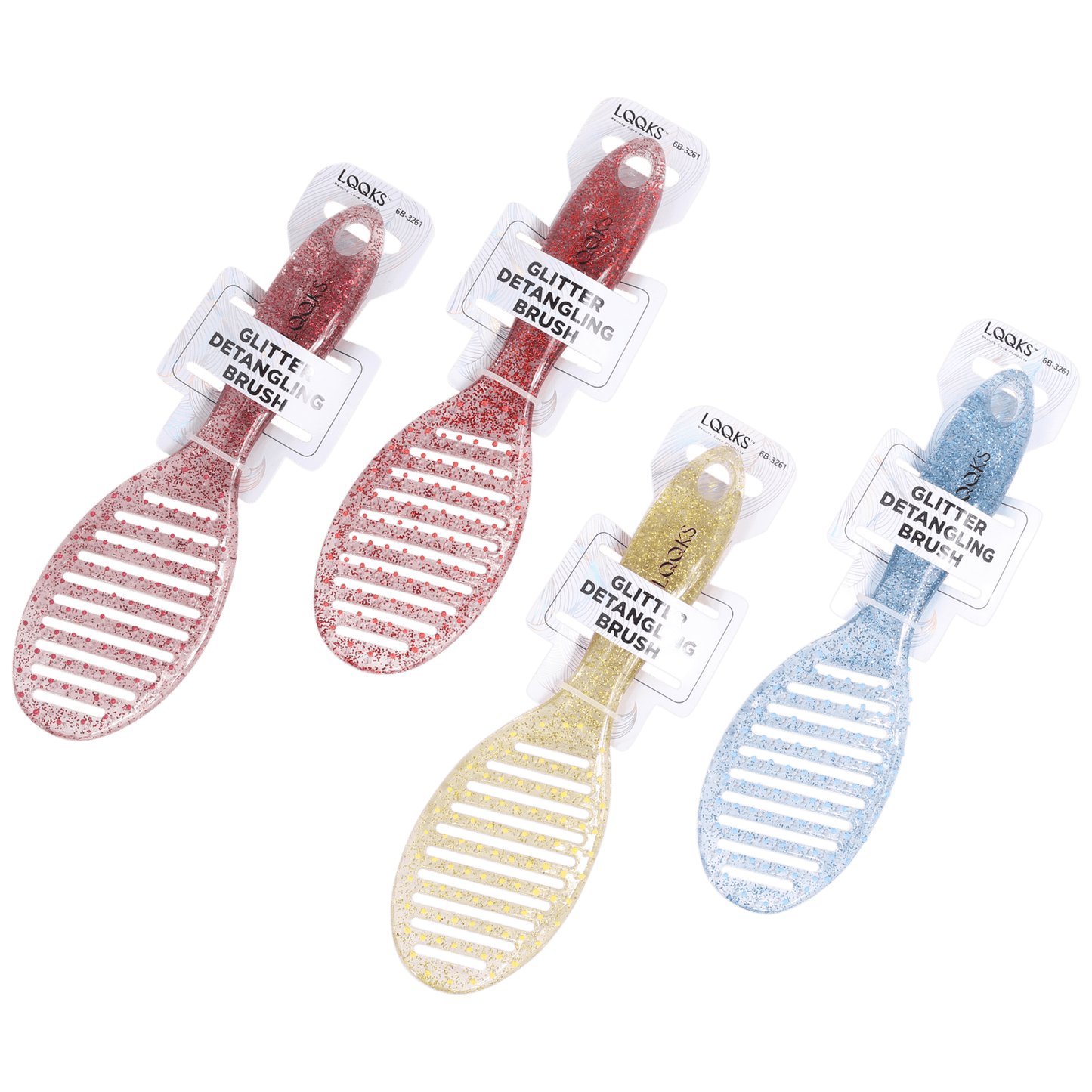 LQQKS Glitter Detangling Hair Brush - Choose Color