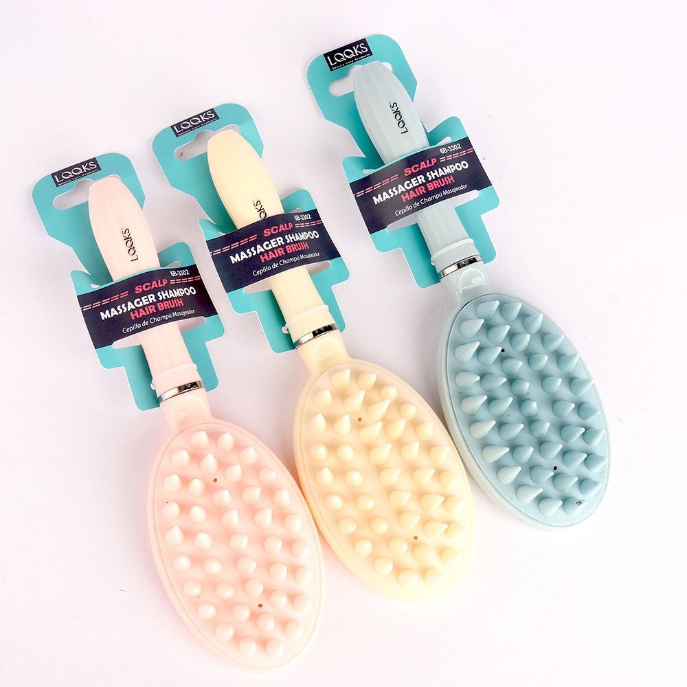 LQQKS Scalp Massager Shampoo Brush with Handle - Choose Color