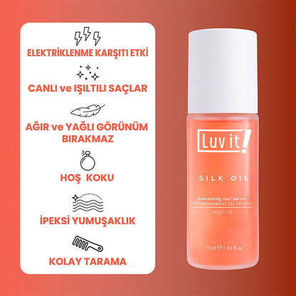 Luv It! Silk Oil Anti-Frizz Hair Serum with Argan Oil 50 ml