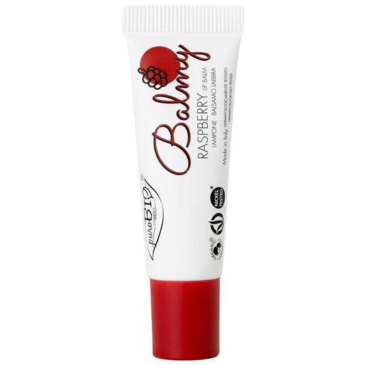 PuroBio Cosmetics Organic Lip Balm - 100% Natural Oils, Moisturizing & Chemical-Free, Raspberry Flavor