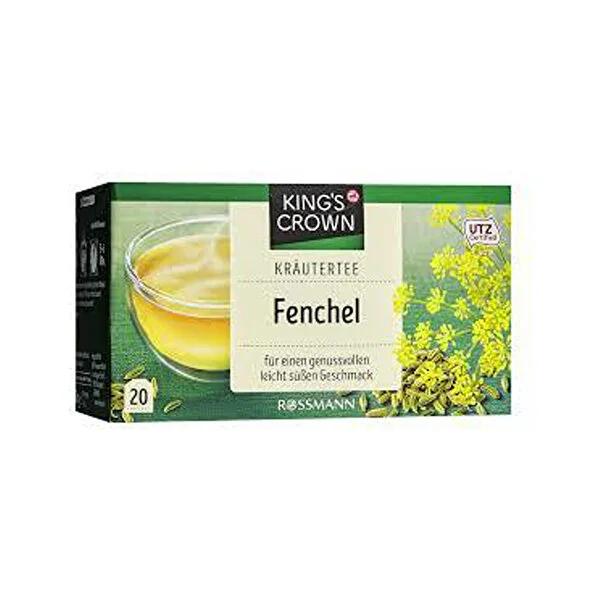 King's Crown Fennel Herbal Tea: Naturally Spiced, Caffeine-Free Digestive Tea - 20 Count