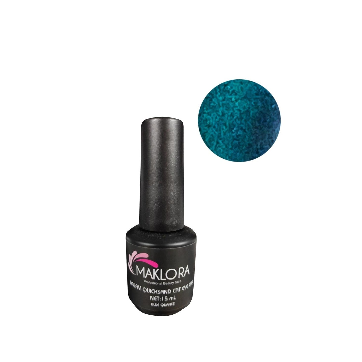 Maklora Blue Quartz Cat Eye Nail Polish - Quicksand Effect, 15ml