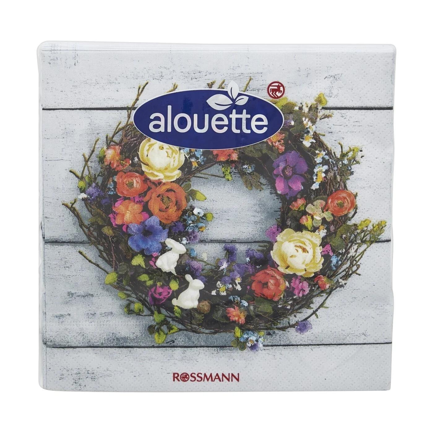 Alouette Spring Wreath Cocktail Napkins for Hosting 20-Pack