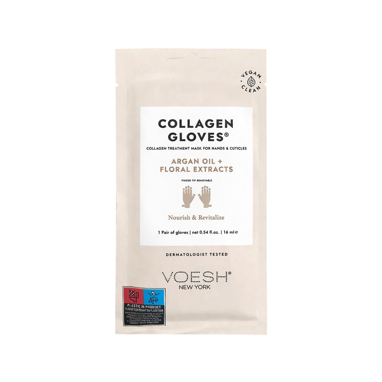 Voesh New York Collagen Gloves with Argan Oil 1 Pair