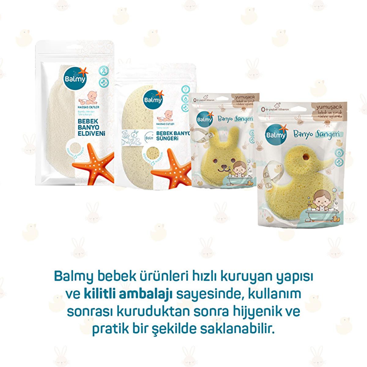 Balmy Baby Bath Sponge - Soft, Natural, and Hypoallergenic for Sensitive Skin