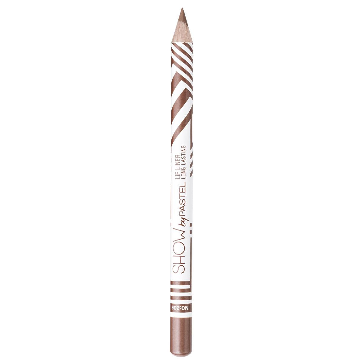 Pastel Show Lip Pencil 206: Define & Enhance Lips with Vibrant, Long-Lasting Color | Smudge-Proof Lip Liner