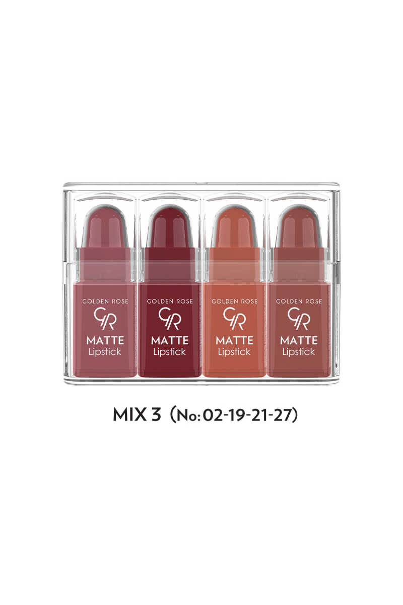 Golden Rose Matte Lip Kit Mix 03 Mini Velvet Lipstick Set