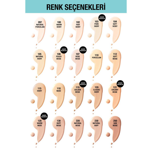 Maybelline Fit Me Matte+Poreless Foundation - Flawless Coverage, Matte Finish Makeup for Women