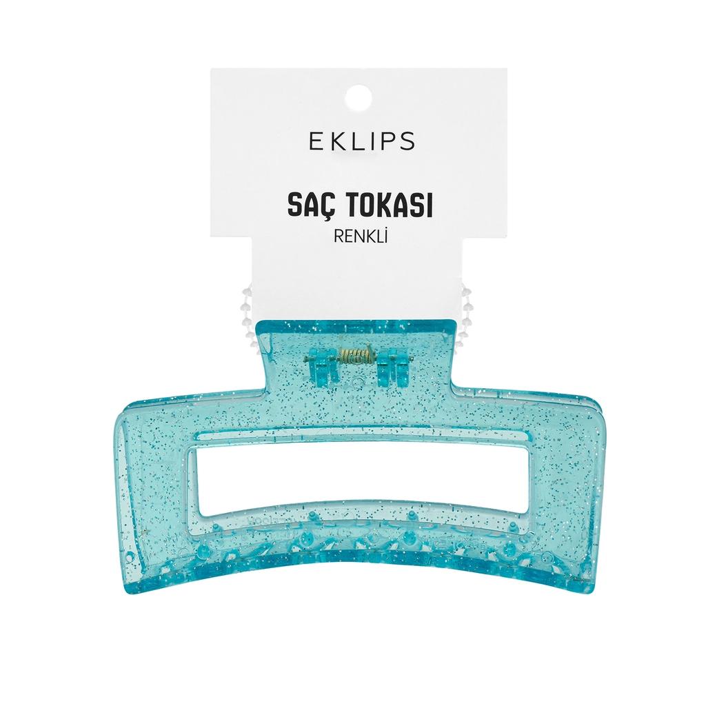 Eklips Rectangular Glittery Blue Claw Clip Hair Accessory