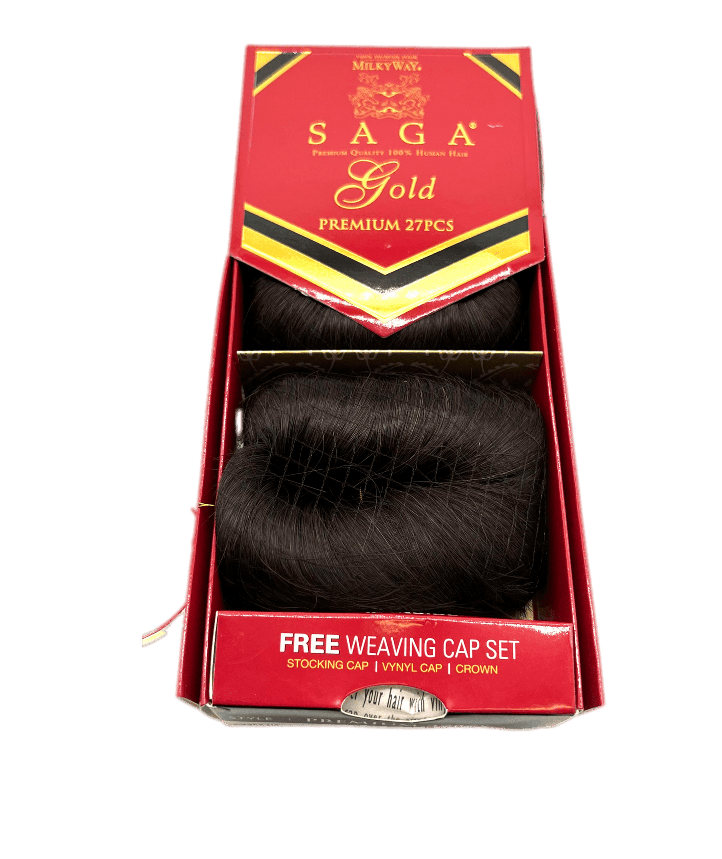 Milky Way Saga Gold Premium 27 Pcs Hair Extensions - Choose Color