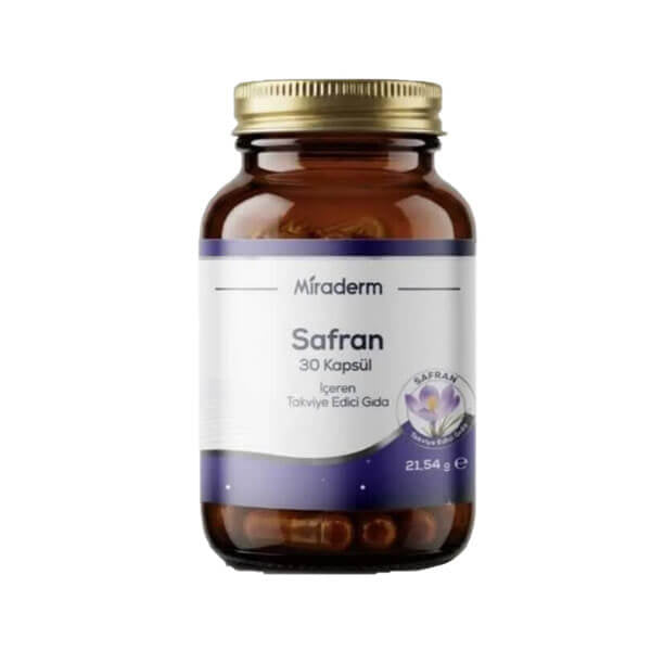 Miraderm Saffron Extract Supplement for Wellness 30 Caps