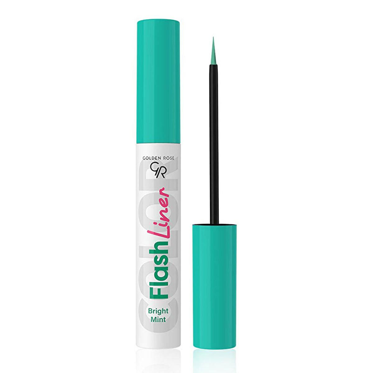 Golden Rose Flash Liner: Bright Mint, Pigmented Colored Eyeliner for Long-Lasting, Vibrant, Easy Eye Makeup