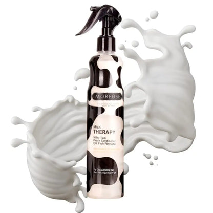 Morfose Milk Therapy Hair Detangler Spray for Women, Leave in Conditioner for Dry Damaged Hair, Heat Protectant Spray, Leave in Conditioner for Curly Hair 13.52 oz / 400 Ml