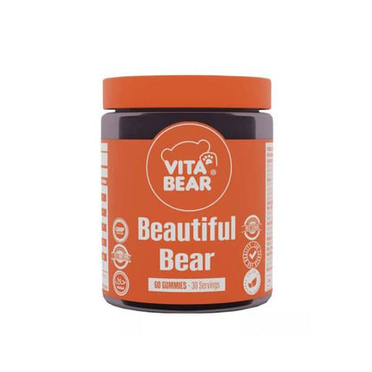 Vita Bear Beautiful Bear: Collagen & Hyaluronic Acid Gummies for Radiant Skin, Hair & Nails - , Chewable Beauty