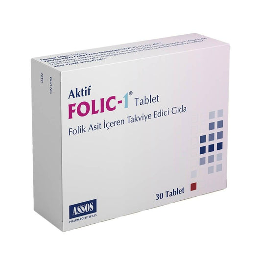 Folic 1 - Folic Acid Supplement for Pregnancy Support - 30 Tablets