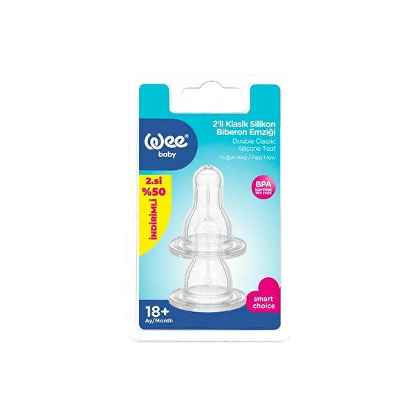 Wee Baby Biberon Emzik No 2 Baby Pacifier, Natural Feeding Solution for 6-18 Months Old Infants