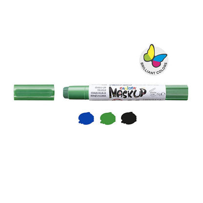 Carioca Kids Face Paint Set - 3 Vibrant, Water-Based Colors, Dermatologically Tested for Safe Use