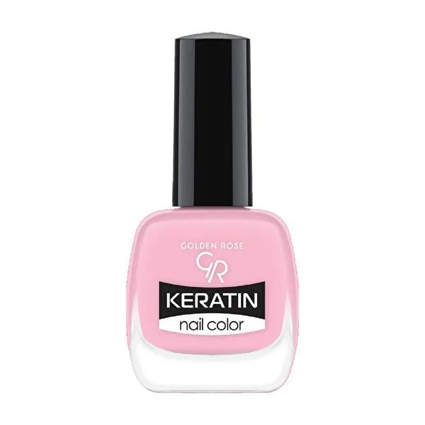 Golden Rose Keratin Nail Polish - Long-Lasting Shiny Nail Color with Keratin Enriched Formula