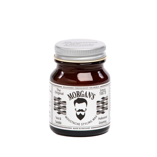 Morgan's Pomade Moustache Styling Wax - Strong Hold, 50g - Perfect for Moustache Grooming & Styling