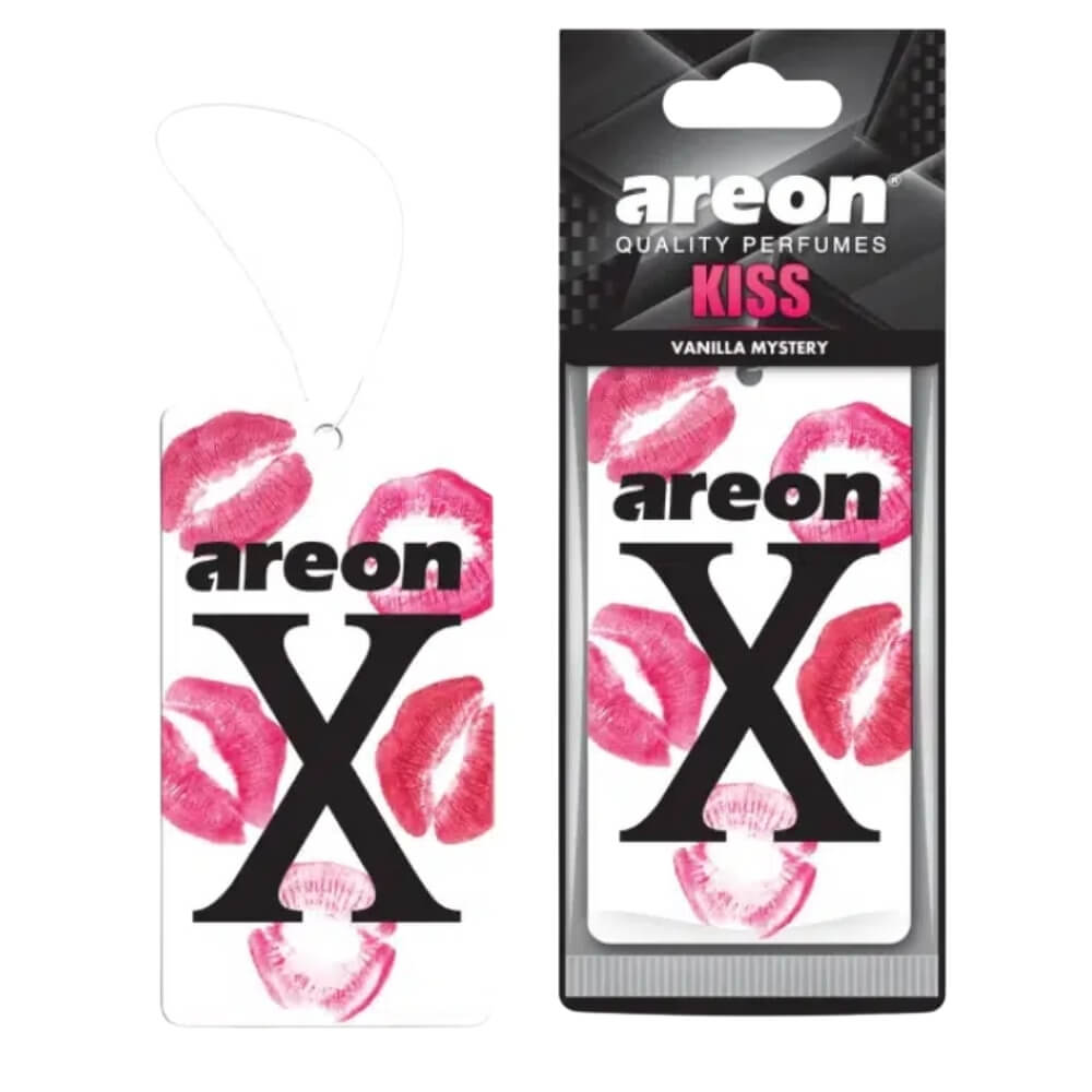 Areon X Kiss Vanilla Mystery Car Air Freshener, Long-Lasting Scent