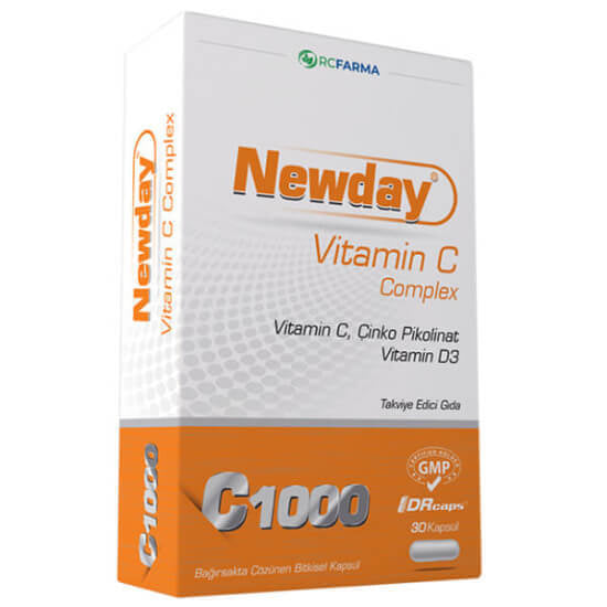 Rcfarma Newday Vitamin C Complex with Zinc & D3 30 Capsules
