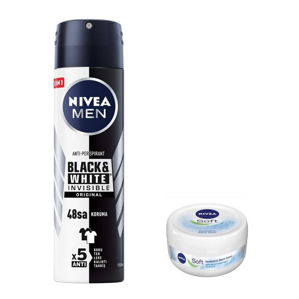 Nivea Men Black & White Deo & Soft Cream Care Set 2 Pieces