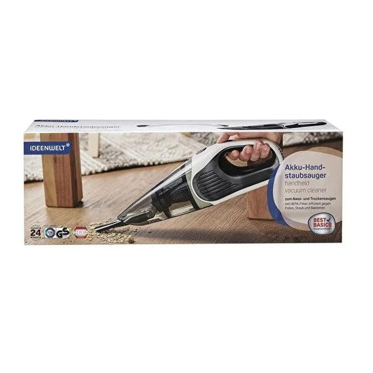 Ideenwelt Electric Vacuum Cleaner Wet/Dry - HEPA Filter, 55W Motor, Rechargeable