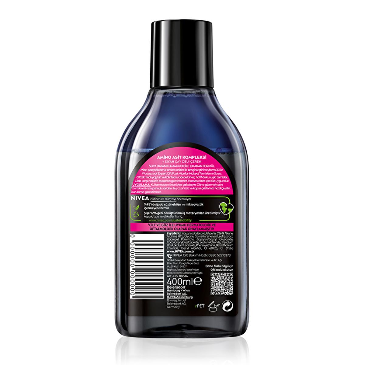 Nivea Çift Fazlı Micellar Waterproof Expert Makeup Remover - Gentle, Effective, Fragrance-Free Solution for Sensitive Skin