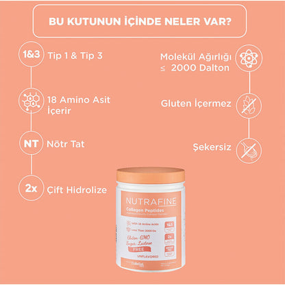 Nutrafine Bovine Collagen Double Hydrolyzed Type 1 & 3 Powder 70g