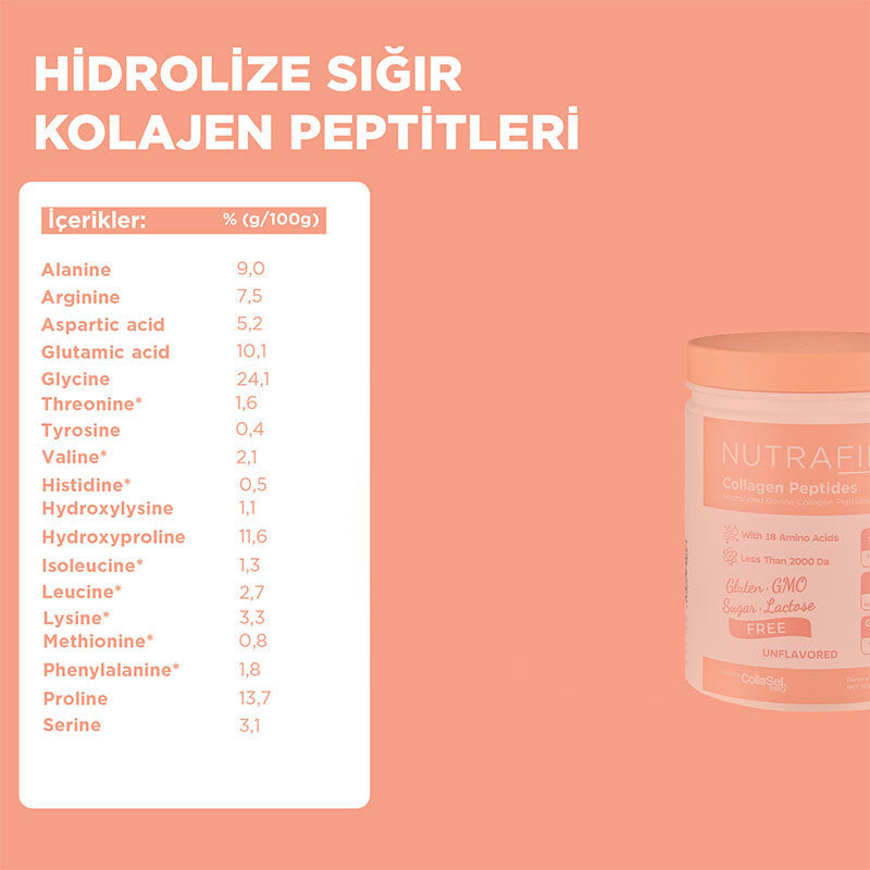 Nutrafine Bovine Collagen Double Hydrolyzed Type 1 & 3 Powder 70g