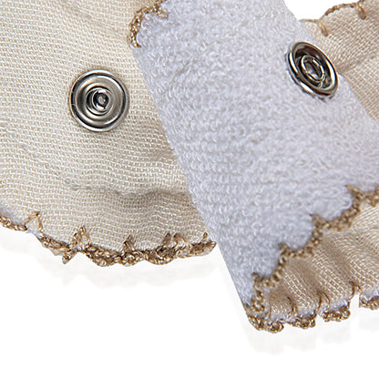 Babyjem Muslin Baby Bib with Teething Ring - Soft, Adjustable, and Hypoallergenic Cotton Bib for Teething Babies