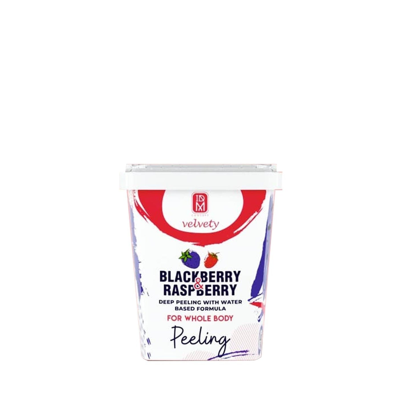 IDM Velvety Blackberry & Raspberry Oil-Based Body Scrub 400ml - Natural Exfoliant for Smooth, Moisturized Skin
