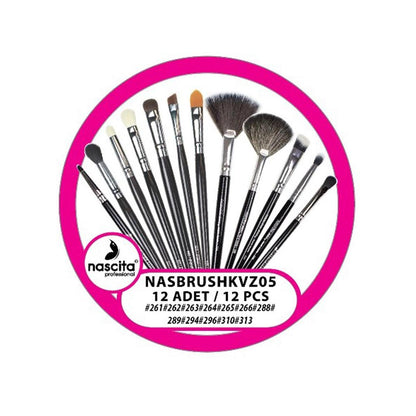 Nascita Professional Black Makeup Brush Set for Flawless Application