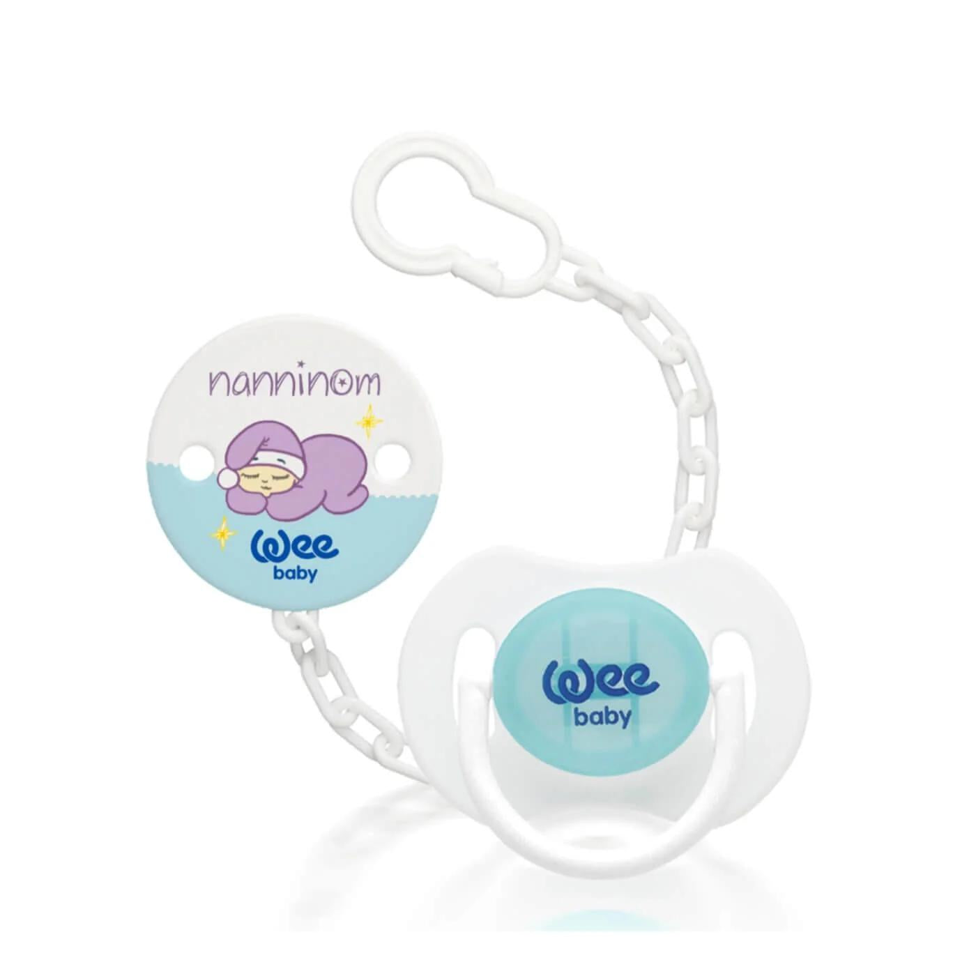 Wee Baby Nanninom Night Pacifier & Clip Set, 1 Piece