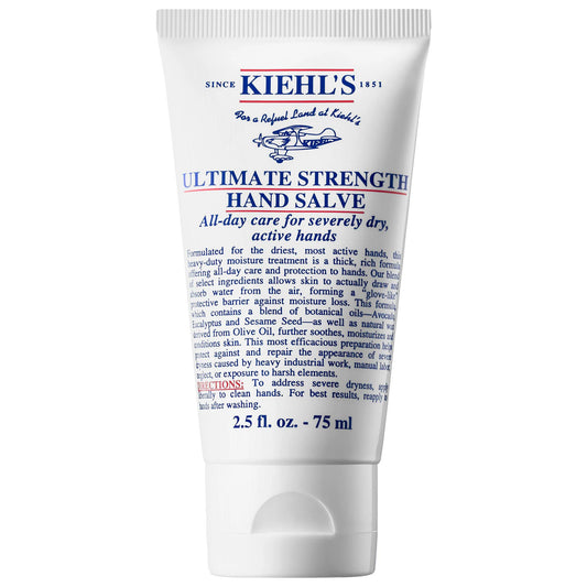 Kiehl's Mini Ultimate Strength Hand Salve - Intense Moisturizer for Dry Hands, Natural Hand Cream, Travel Size