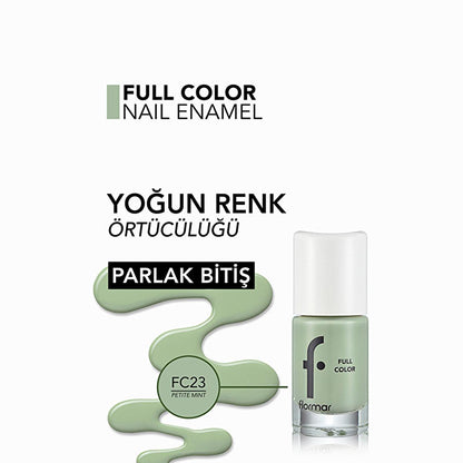 Flormar Full Color Extra High Pigment Nail Polish - High Pigment Nail Polish for Vibrant Long Lasting Color
