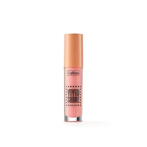 Callista Vivid Shine Lip Gloss - Moisturizing, Long Lasting Pink Lip Care with Shea & Argan Oil