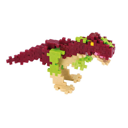 Plus Plus Educational Construction Toy, T-Rex Dinosaur Creative Building Set for Kids - 100 Pieces, Reusable Tub, Made in Denmark