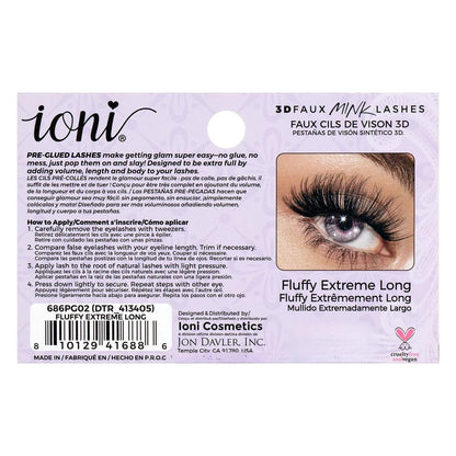 IONI 3D Extra Long Self-Adhesive Lashes for Instant Volume