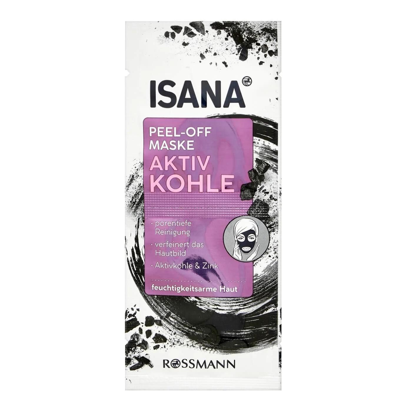 Isana Active Charcoal Purifying Mask for All Skin Types 2x8 ml