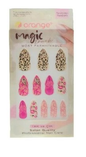 Orange Press-On False Nails Code 029 Wear & Go Set
