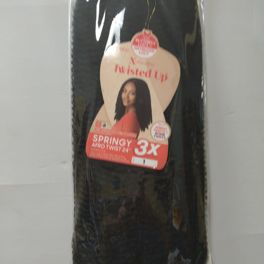 Outre Crochet Braids X-Pression Twisted Up 3X Springy Afro Twist 24" (1 Pack)