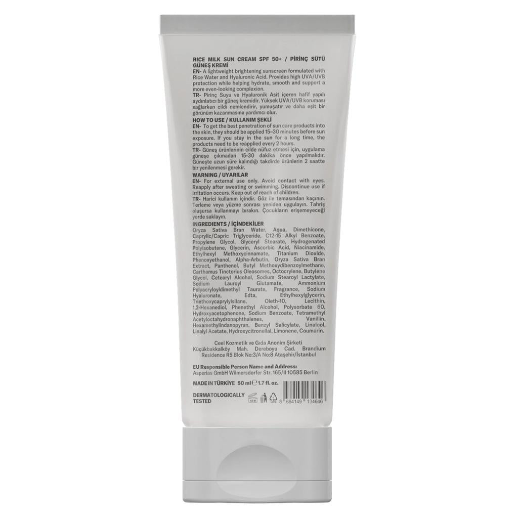 The Ceel Rice Milk Brightening SPF 50+ Sunscreen 50 ml