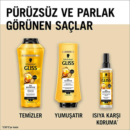 Gliss Hair Care Cream - Nourishing Treatment with Omega 9 & Marula Oil for Damaged Hair