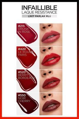 Loreal Paris Infaillible: Rouge Paris Liquid Lipstick - Intense Color, Long Lasting Glossy Shine - Vibrant Red Liquid Lipstick