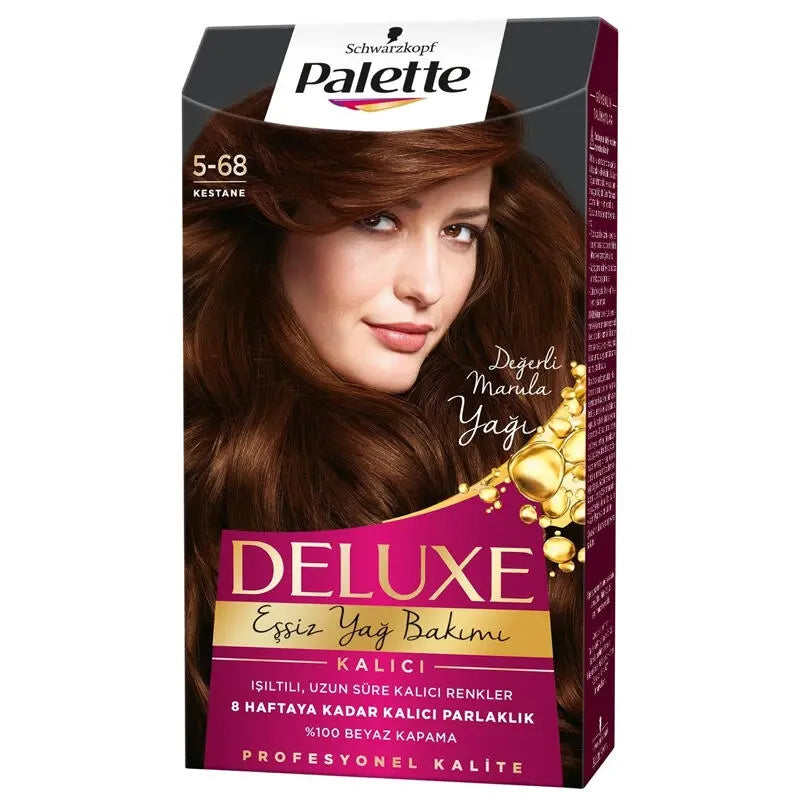 Palette Deluxe Hair Color 5-68 Chestnut for Rich Shine