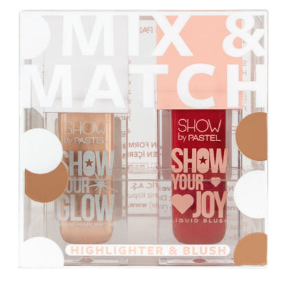 Pastel Liquid Highlighter & Blush Set for Radiant Glow 2-Piece