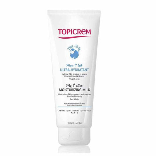 Topicrem Baby Moisturizing Milk - Hypoallergenic, Paraben-Free, Gentle Skincare for Sensitive Skin