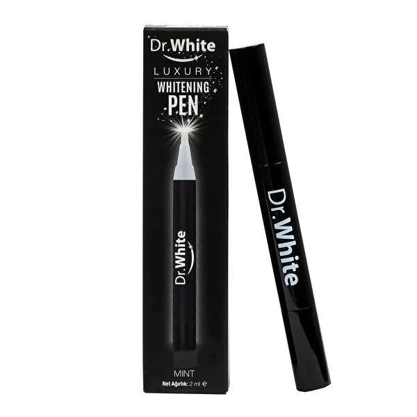 Dr. White Teeth Whitening Pen - Mint Flavor, 2ml - Peroxide-Free, Portable & Easy to Use